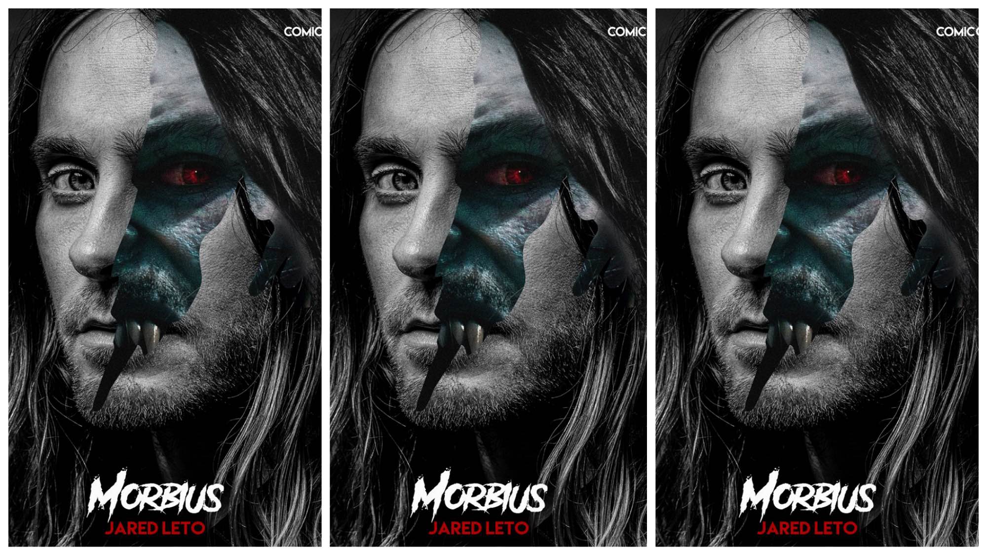 漫威巨制《莫比亚斯》发布特别海报 暗黑英雄血瞳獠牙摄人心魄