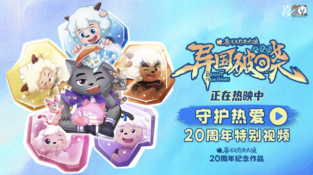 《喜羊羊与灰太狼》二十周庆典欢乐开启！童心不灭，共赴光之大陆成长之约